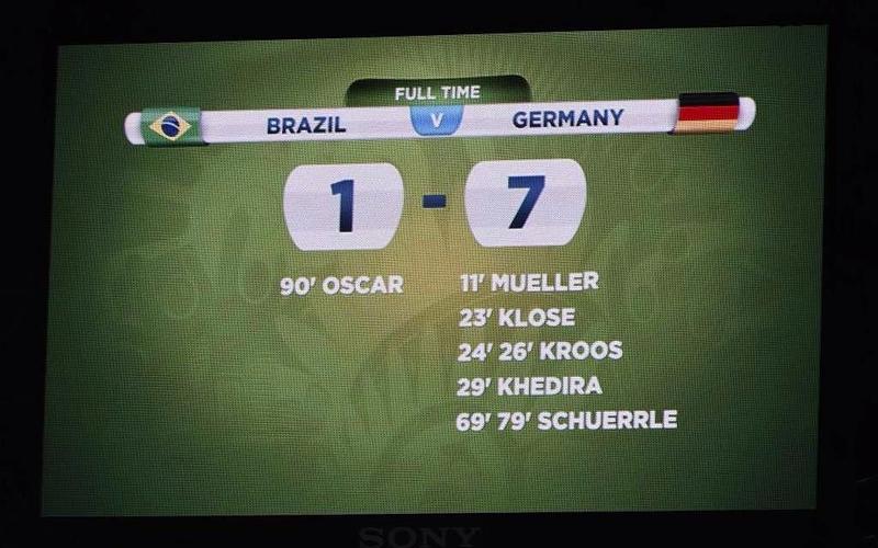 德国7比1巴西中奖1100万