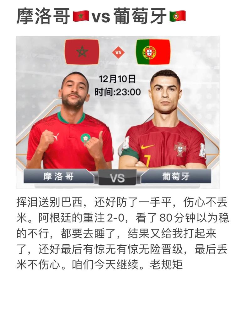 葡萄牙vs摩洛哥赔率